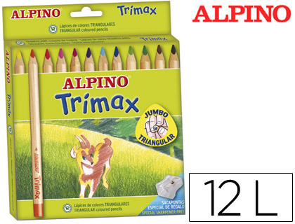 12 lápices de colores Alpino Trimax